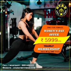 Women fitness gym Offer graphic design