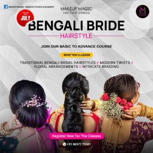 Bengali Bride HairStyle Course Graphic Post Design